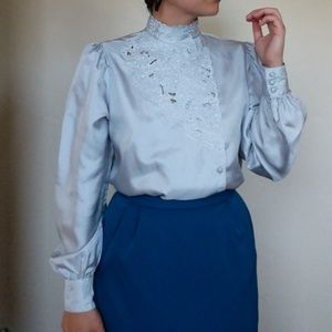 Vintage silver blouse